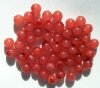 25 8mm Translucent Dyed & Coated Dark Dusty Rose Round Beads